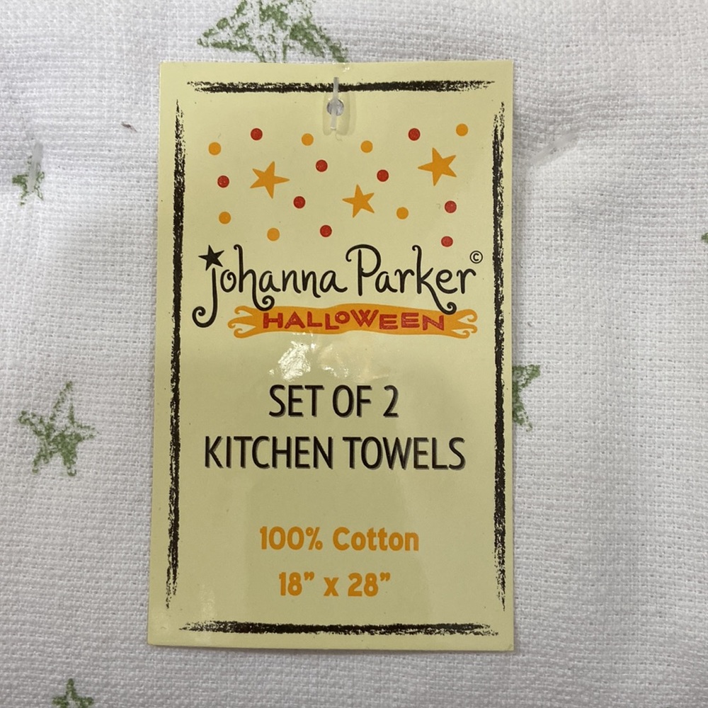 Johanna Parker Jack O’ Lantern Halloween Kitchen Towels - Picture 3 of 3